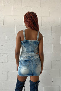 Zip Denim Dress