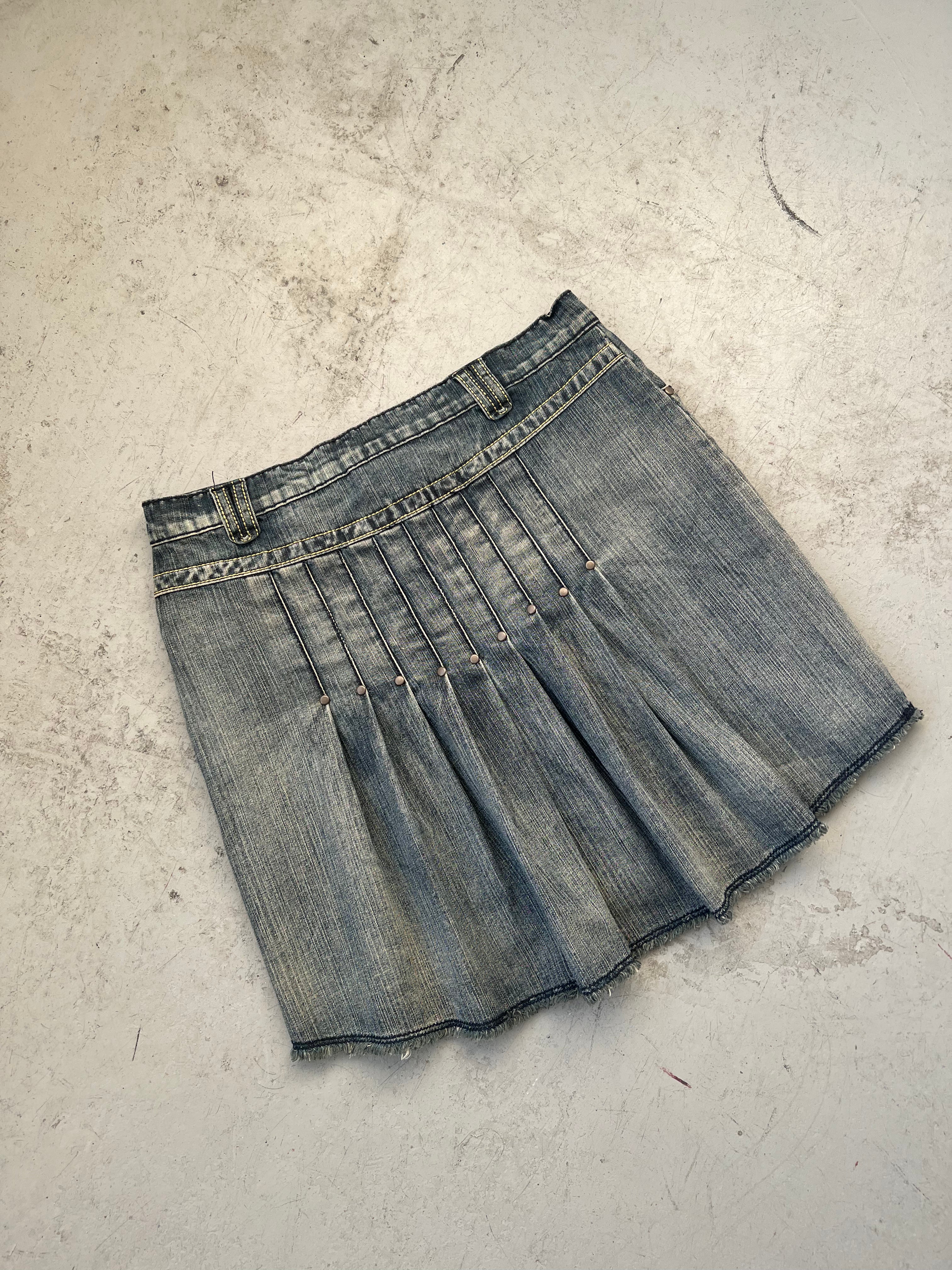 Stitched Denim Skirt