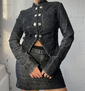 Asymmetric Corduroy Button Up