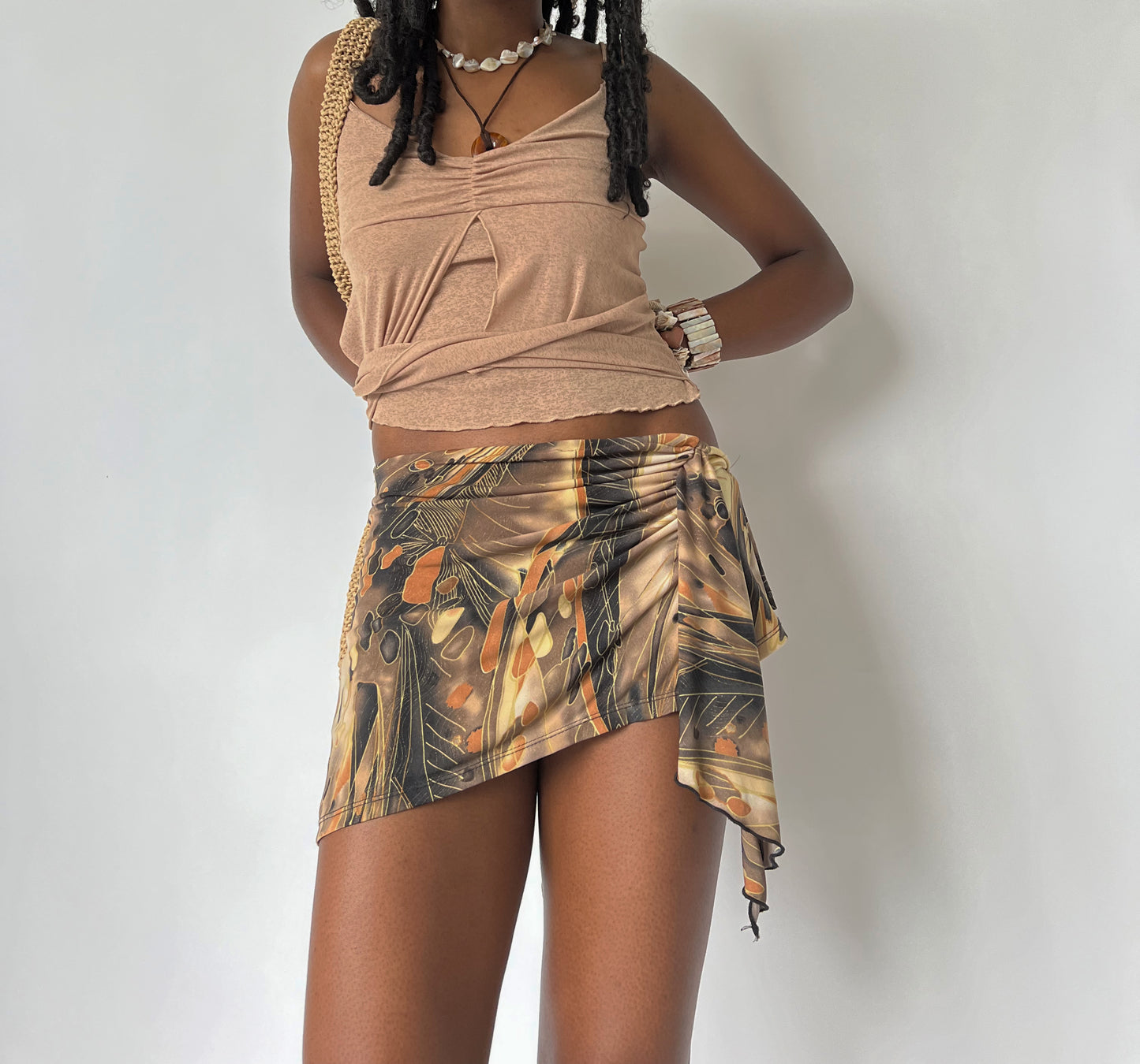 Mini Upcycled Cover Up Skirt