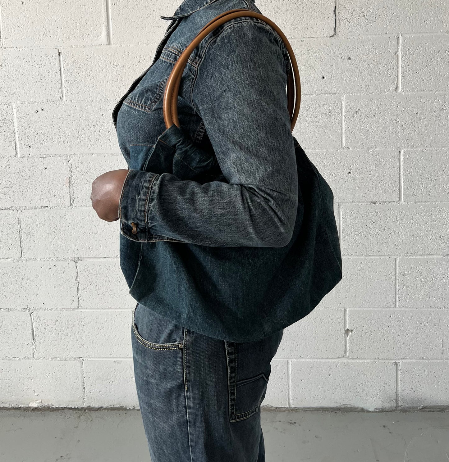 Denim Handle Bag