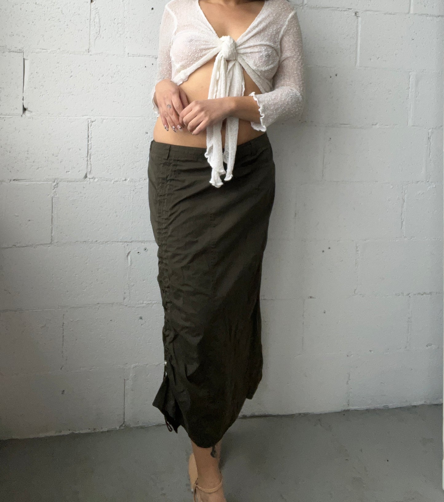 Ruched Cargo Skirt
