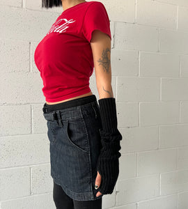 Denim Stretch Mini Skirt