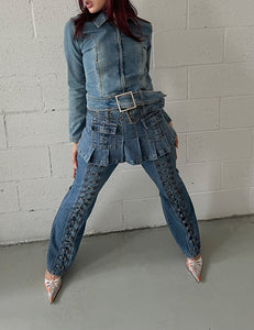 Micro Mini Denim Skirt