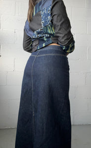 Dark Denim Maxi Skirt